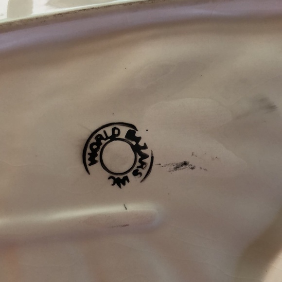 Hand Painted World Market Butterfly Platter. - Picture 2 of 3